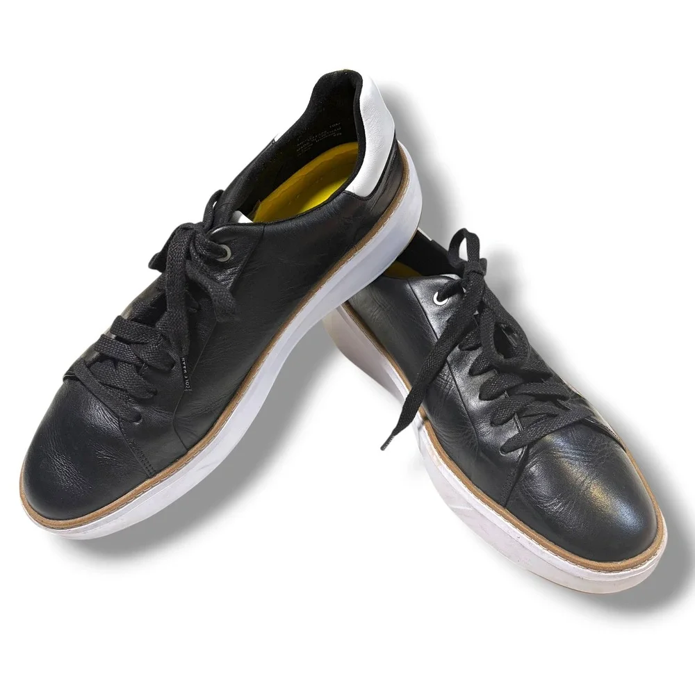 Cole Haan Grand Crosscourt Daily‎ Sneaker 10M Black Leather C34225 Low Top Mens